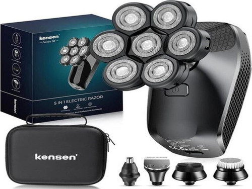 7d Baş Tıraş Makinesi, Erkekler Için 5'İ 1 Arada - Siyah Siyah