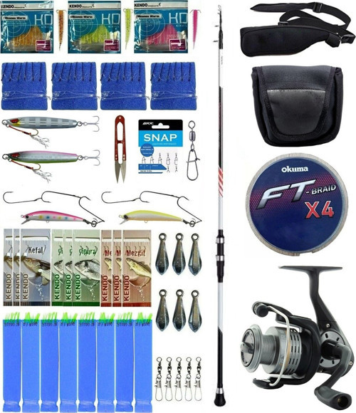 Hazır Tekne Oltası Seti Shimano Kamış Vengeance AX Boat Tele 1,80m 150g 3pc&Okuma Revenger RV-40 FD Olta Mak