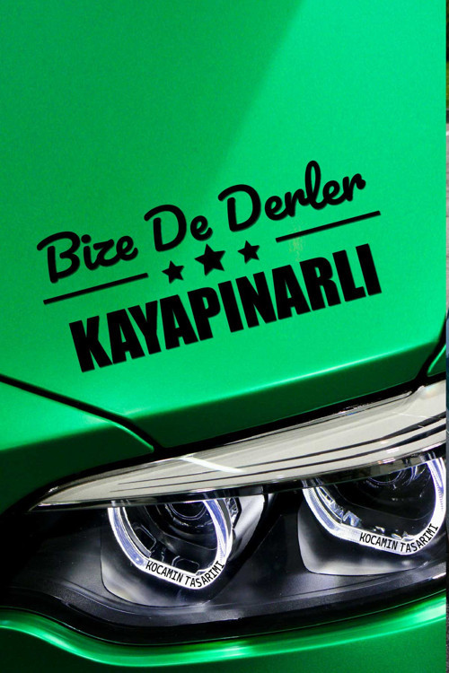 Diyarbakır Kayapınar Siyah Araba Etiketi Diyarbakır Bize De Derler Kayapınarlı 40x15 cm Otomobil Sticker