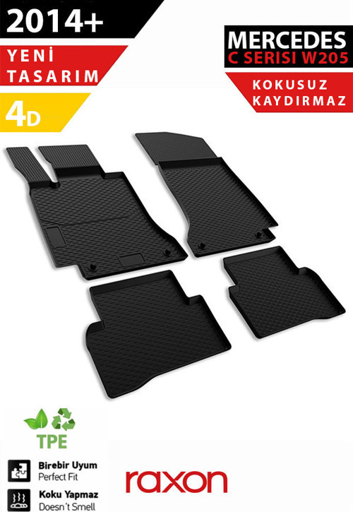 Mercedes C Serisi W205 2014+ Plus Serisi 4D Paspas Siyah – Tam Uyumlu