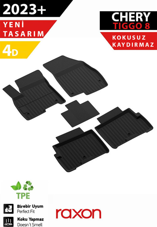 Chery Tiggo 8 2023+ Plus Serisi 4D Paspas Siyah – Tam Uyumlu