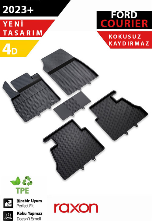 Ford Tourneo Courier 2023+ Plus Serisi 4D Paspas Siyah – Tam Uyumlu