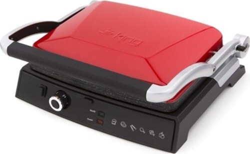 K 462 GrillMaster Kırmızı Tost Makinesi, Pratik ve Şık Mutfak Aletiniz