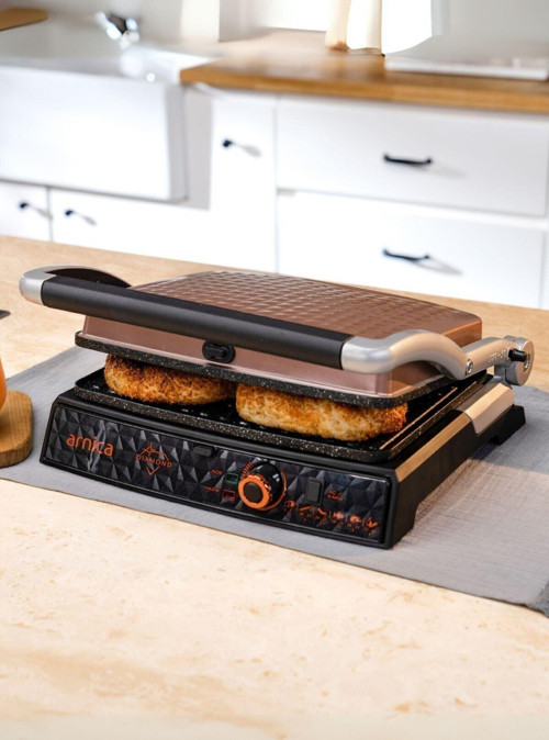 Granit Izgaralı Tost Makinesi RoseDiamond GH26250 Pembe Renkli