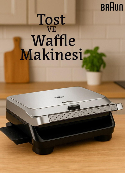 Yağışmaz Yüzeyler SnackMaker 5 Çift Taraflı Sandviç , Waffle Makinesi ve Tost Makinesi