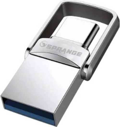2'si 1 Arada USB 3.2 Type-C Ve USB 64GB Metal Flash Disk