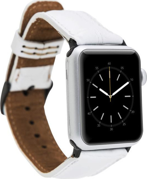 Apple Watch Uyumlu Deri Kordon 42-44-45mm F3 Beyaz