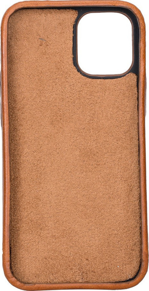 Apple iPhone 12 mini Uyumlu Deri Arka Kapak ROCK RST2EF Taba