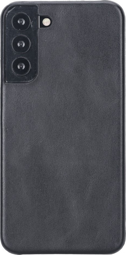 Samsung Galaxy S22 Plus Uyumlu Deri Arka Kapak UJ RST1 Siyah