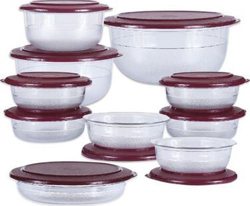 Kristal Bordo Set