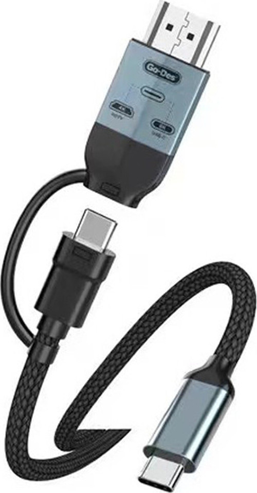Gd-Hm825 8K Görüntü Kalitesi 2İn1 Type-C To Hdmı Adaptör 2M Gri