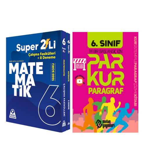 Örnek Akademi 6. Sınıf Süper İkili Matematik ve Metin Paragraf Par Kur Seti 2 Kitap