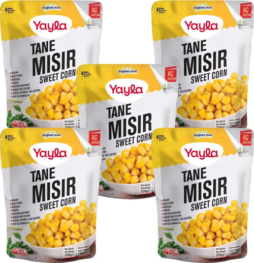 Haşlanmış Tane Mısır 220 gr x5