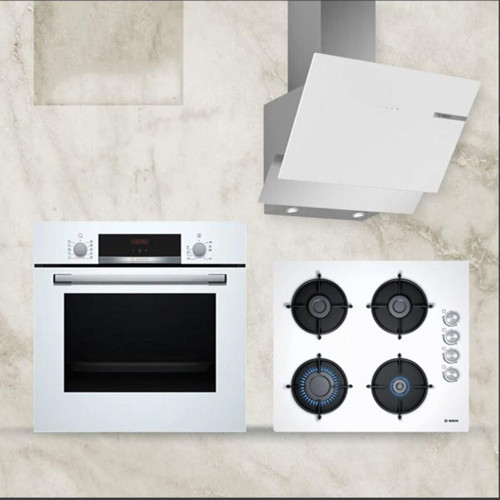 Ankastre Cam Set Beyaz DWK65AD20R + HBF514BW1T + POP6C2O10O