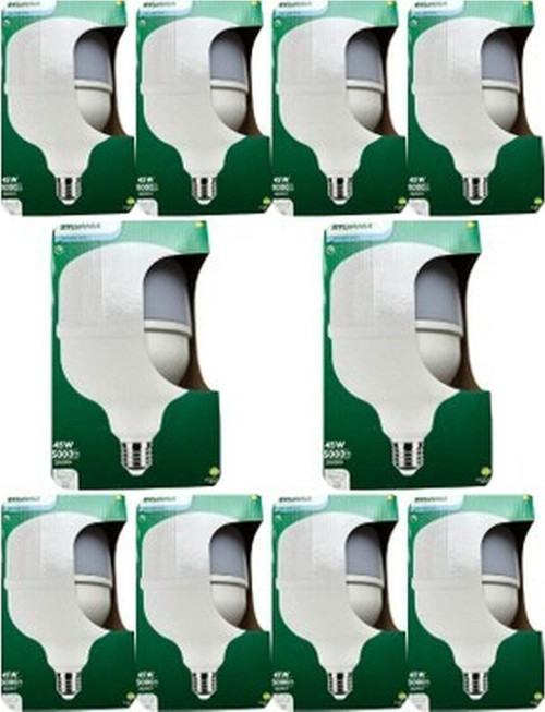 (10 Adet) 45W 6500K (Beyaz Işık) E27 Duylu (Kalın Duy) Torch LED Ampul
