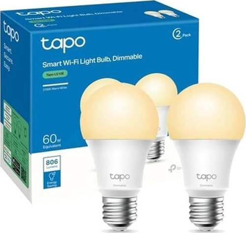 L510E 2-Pack , Ayarlanabilir Akıllı Wi-Fi Ampulü, 806 Lümen, E27 Duy, 8,3W, Enerji Tasarrufu, Amazon Alexa ve Google Home ile Çalışır, Kısılabilir Yumuşak Sıcak Beyaz, Hub Gerekmez