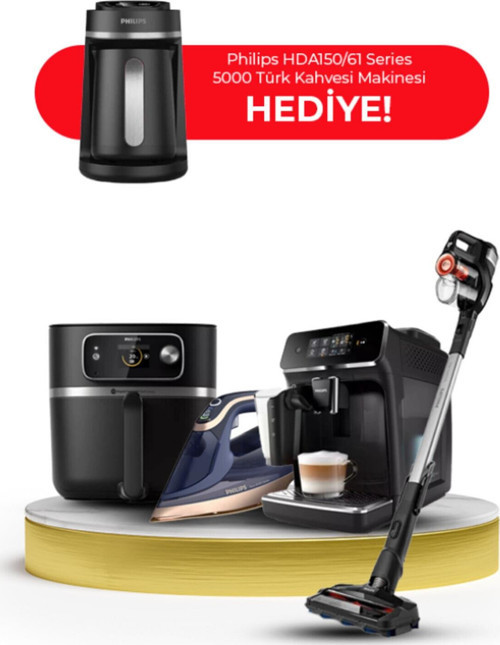 Premium Çeyiz Seti 2 (DST8050/EP2231/HD9880/XC7040) HDA150/61 Türk Kahvesi Makinesi Hediye