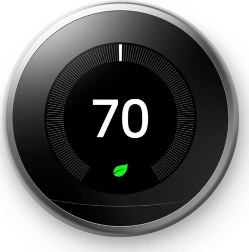 Nest Öğrenme Termostatı - Ev için Programlanabilir Akıllı Termostat - 3. Nesil Yuva Termostatı - Alexa ile Uyumlu - Paslanmaz Çelik (R...