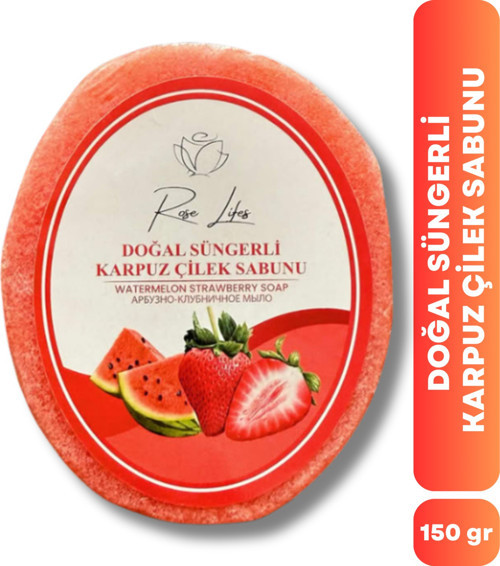 Dogal Süngerli Karpuz Çilek Sabunu 150 gr