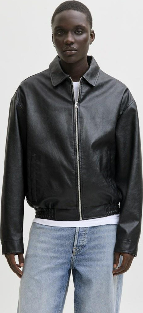Jack Jones Erkek Deri Ceket 12289182