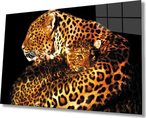 Jaguar Hayvan Cam Tablo 4 mm Dayanıklı Temperli Cam
