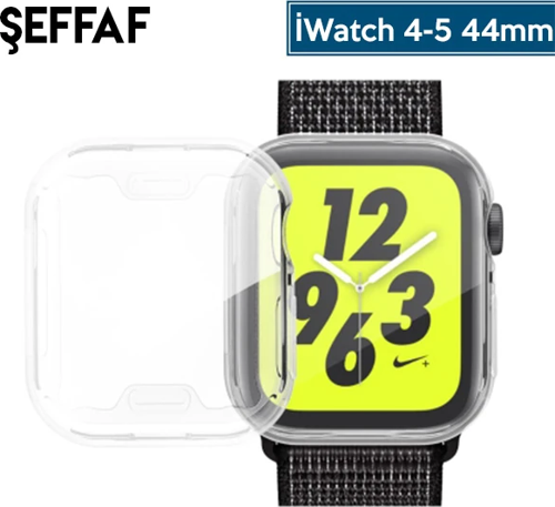 Ally Apple İWatch 44mm 360 Koruma Ultra Slim Silikon Kılıf-(5775)