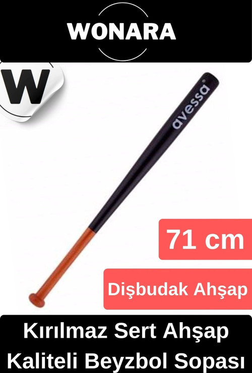 Özel Üretim Dayanıklı Kırılmaz Ahşap 71 cm Mükemmel Kavrayışlı Kaliteli Beyzbol Sopası
