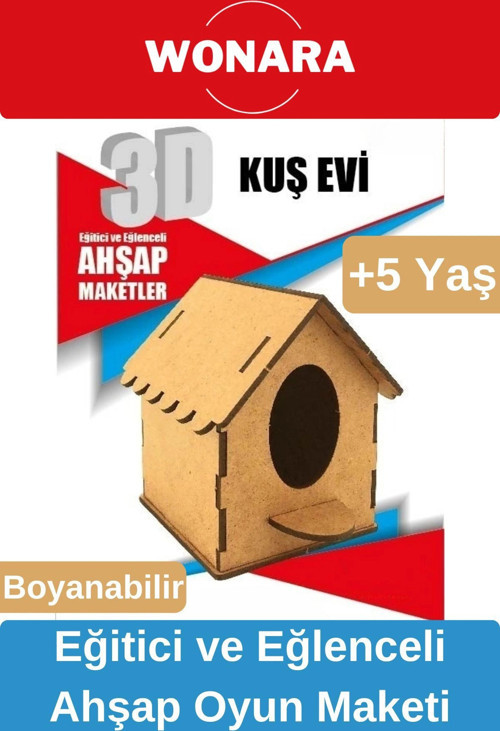 3D Eğitici Zeka Geliştirici Boyanabilir Ahşap Puzzle - Ebeveyn ve Çocuk İçin Demonte Oyun Maketi