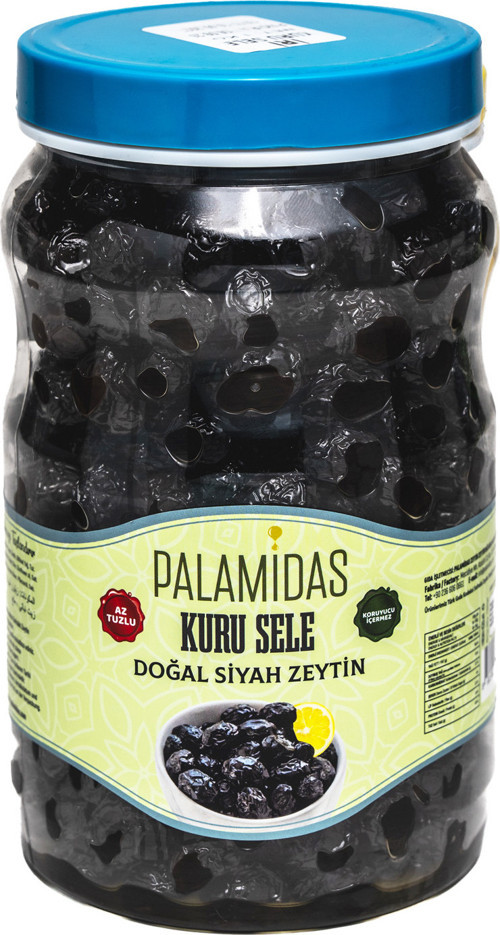 Doğal Kuru Sele Siyah Zeytin 1000 gr - İri Boy Gemlik Tipi
