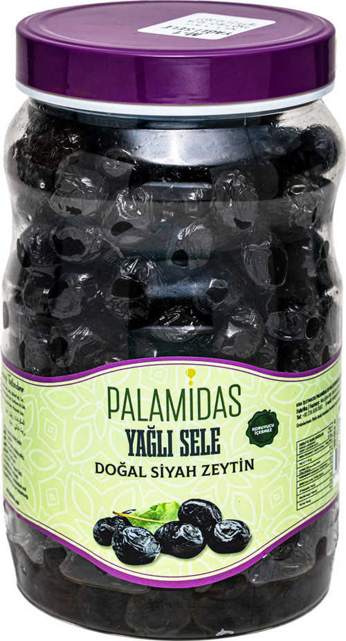 Doğal Yağlı Sele Siyah Zeytin 1000 gr - Yeni Hasat İnce Kabuklu M Boy