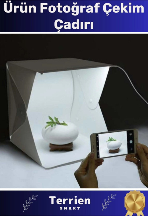 Smart Seri Yeni Üretim Beyaz Led Işıklı Katlanır Manyetik Devre Yapılı Stüdyo Kutusu Panel