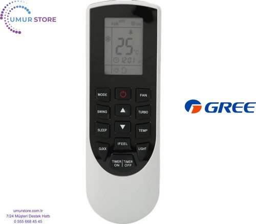 Gree GVH24AK-K3DNC6A İnverter Salon Tip Uyumlu Klima Kumandası