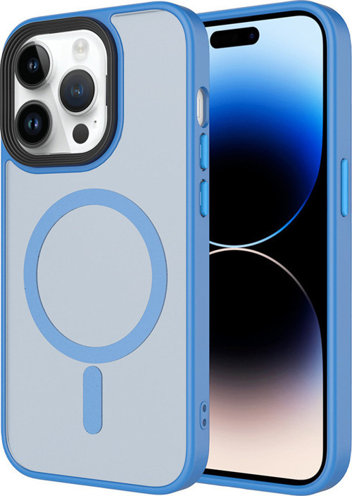 Apple iPhone 14 Pro Max Kılıf Mat Arka Yüzey Flet Magsafe Kılıf