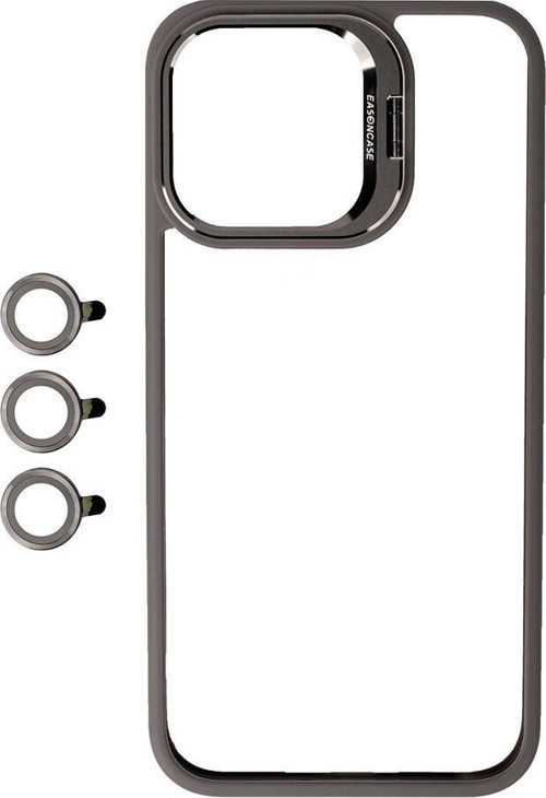 iPhone 15 Pro Kılıf Kamera Lens Korumalı Standlı Klon Lensli Kılıf