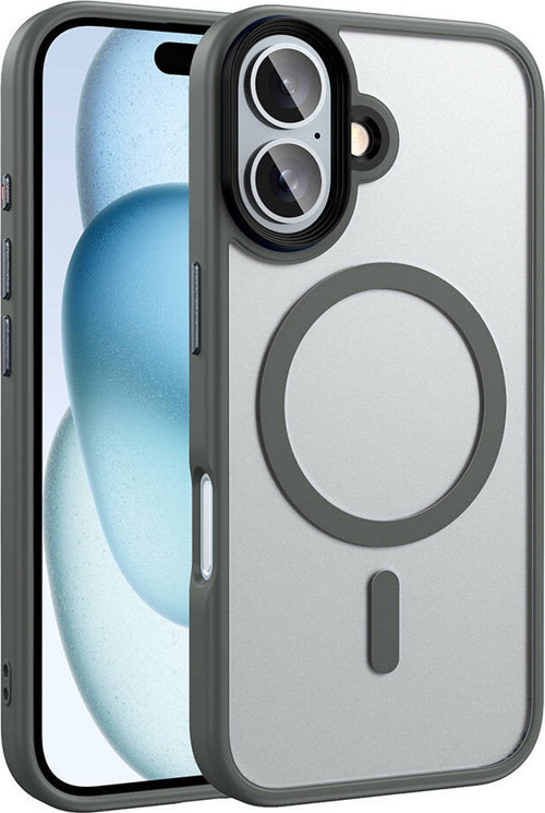iPhone 16 Plus Kılıf Mat Arka Yüzey Wireless Şarj Özellikli Zore Flet Magsafe Kılıf