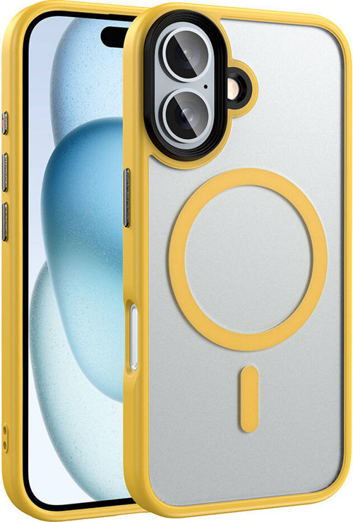 iPhone 16 Plus Kılıf Mat Arka Yüzey Wireless Şarj Özellikli Zore Flet Magsafe Kılıf