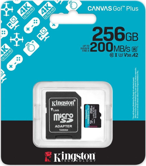 Kıngston 256Gb Canvas Go+ Sdg4/256Gb Sdhc Hafıza Kartı