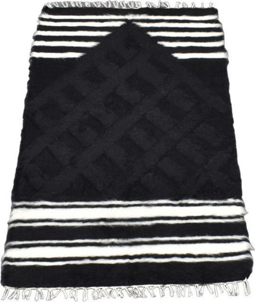 Yeni El Dokuma Namazlık Seccade Tiftik Yün Siirt Battaniyesi Kilim 4534