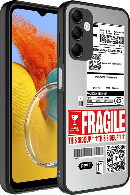 Galaxy M14 Kılıf Aynalı Desenli Kamera Korumalı Parlak MSRA Mirror Kapak - Fragile