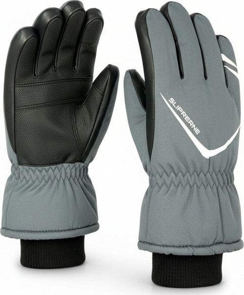 XL Beden Erkek Geniş Kalıp Kayak & Motosiklet Eldiveni – Suya Dayanıklı, İçi Kürklü, Kışlık