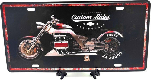Dekoratif Metal Plaka Custom Rides Harley Davidson California