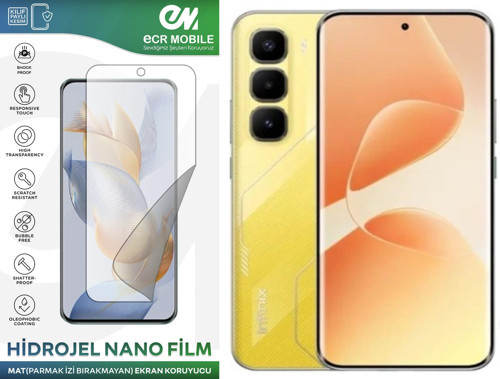 Infinix Hot 60 Pro Plus ile Uyumlu Mat Hidrojel Nano Film Ekran Koruyucu(Tempered Cam Değildir!)