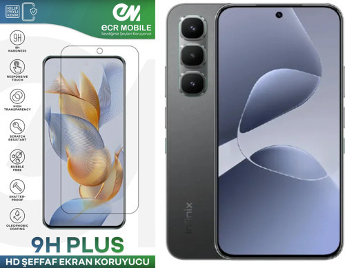 Infinix Hot 60 Pro ile Uyumlu HD Şeffaf 9H Nano Ekran Koruyucu