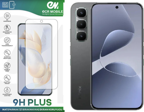 Infinix Hot 60 Pro ile Uyumlu Mat 9H Nano Ekran Koruyucu Parmak İzi Bırakmaz
