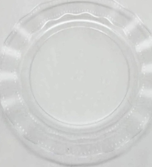 Şeffaf Lüks Plastik Mika Yuvarlak Tabak 22 Cm 6 Adet