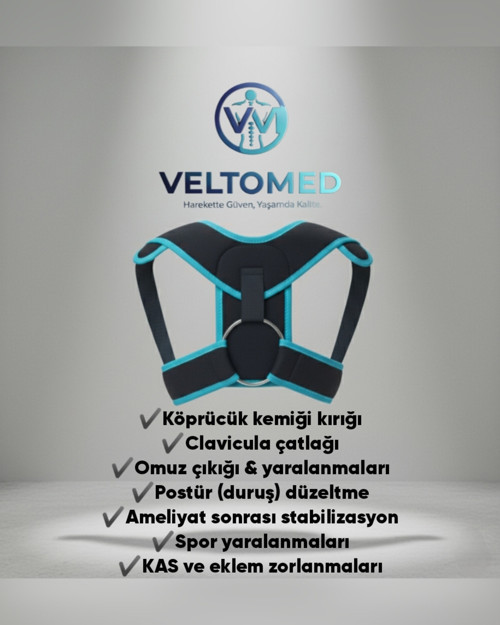 Klavikula Bandajı Köprücük Kemiği Kırığı Omuz ve Duruş Destek Bandajı Ortopedik Postür Sabitleyici