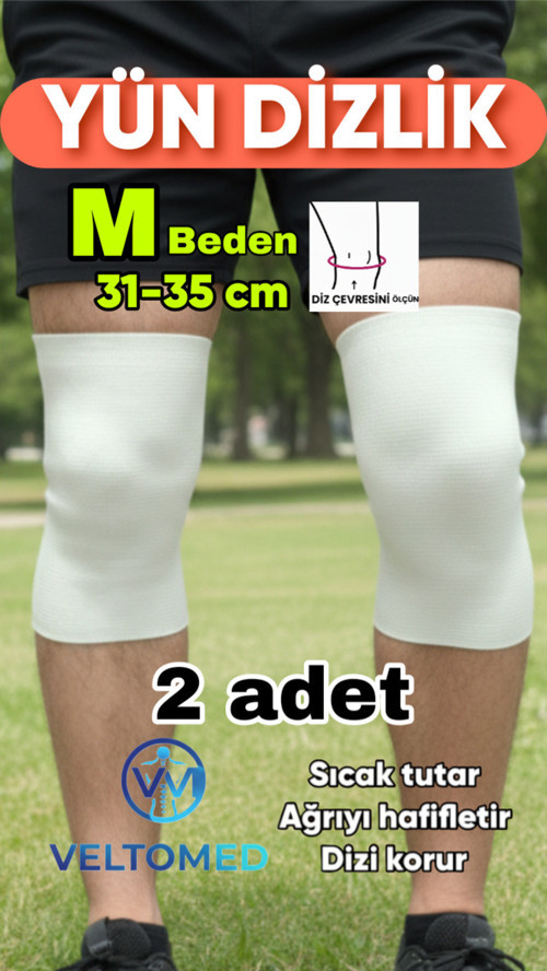 M Beden Yün Dizlik Isıtır Sıcak Tutar Destekler Unisex Giyilen Model 1 çift