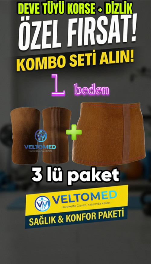 XL beden Deve Tüyü Korse ve dizlik takım Sıcak Tutar Bel Ağrıları Fıtık Bel Kuşağı, Yün Bel Korsesi