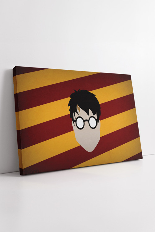 Harry Potter Minimalist Portre Gryffindor Renkleri Çizim Dekoratif Modern Tasarım Kanvas Tablo