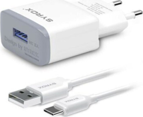 Syrox Q22 Şarj Aleti Type-c Kablo Set 2.0a - Beyaz